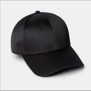 Aritzia - Wilfred Free - Black Satin Baseball Hat